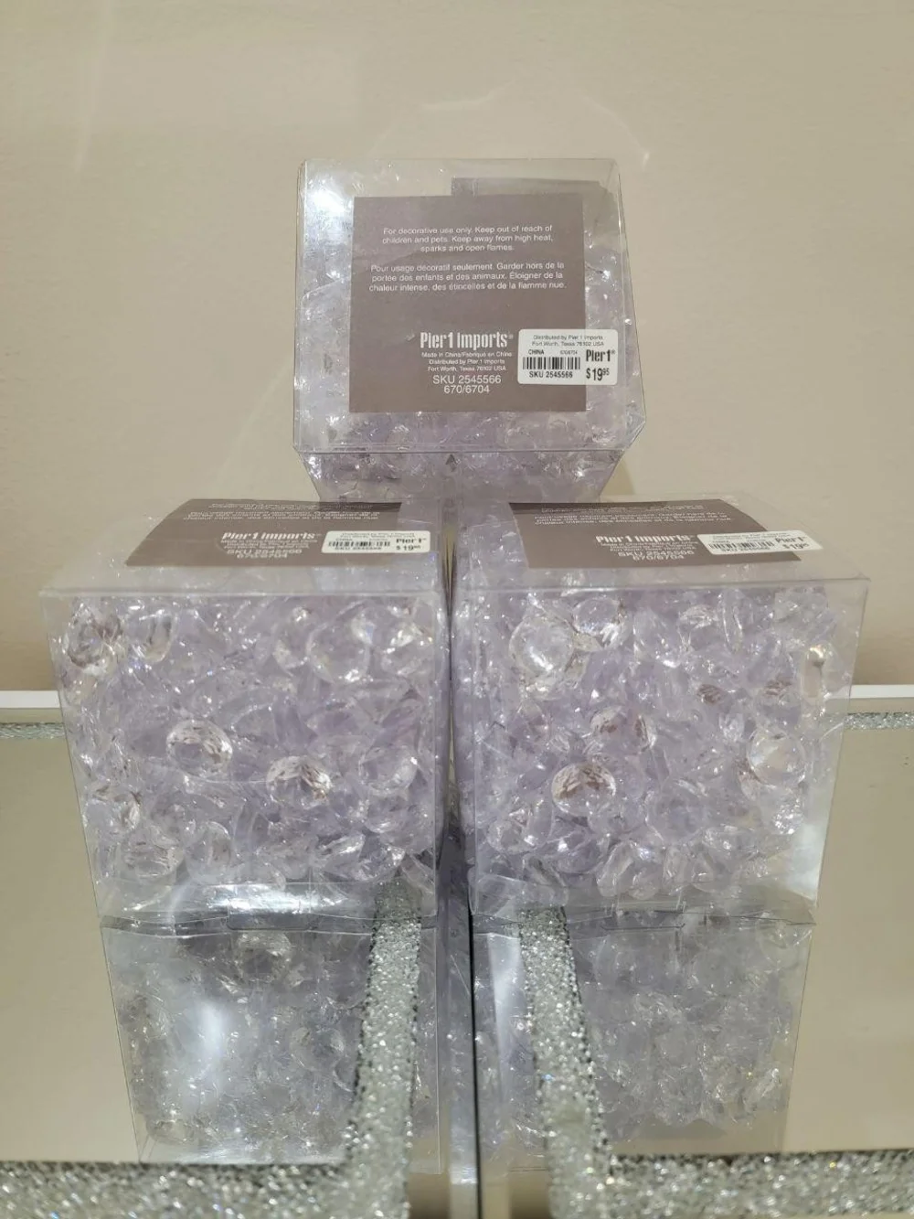 Pier 1 clear faceted